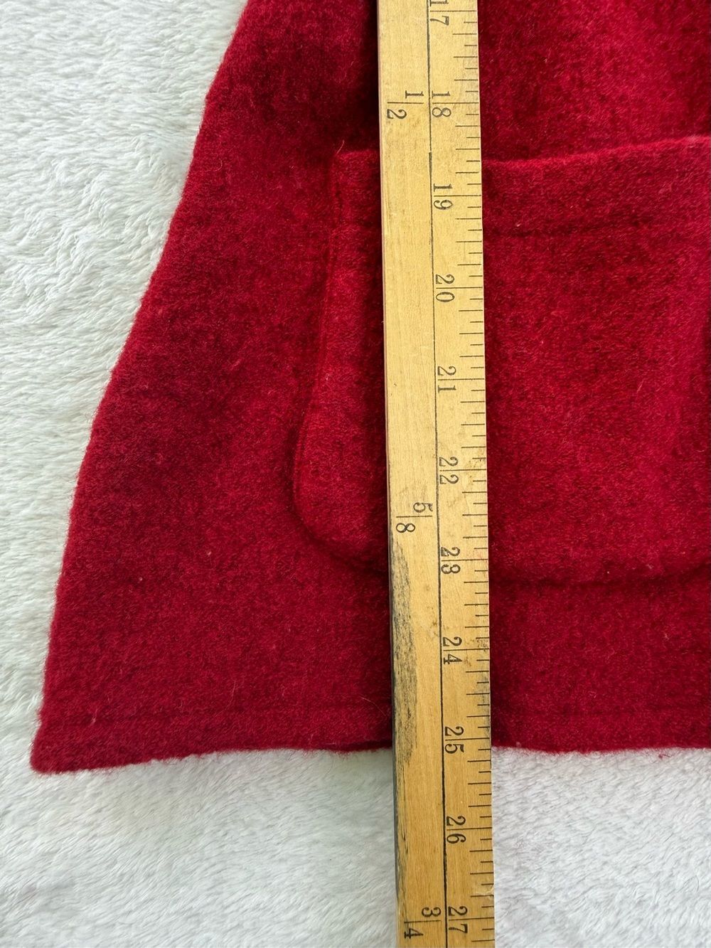 Sparrow 100% Wool Red Button Front Jacket Collared Pockets Size S - Picture 4 of 8